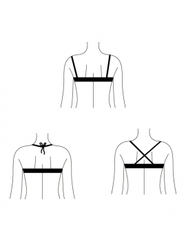 tres forma de usar tirante de bikini al cuello cruzado y espalda